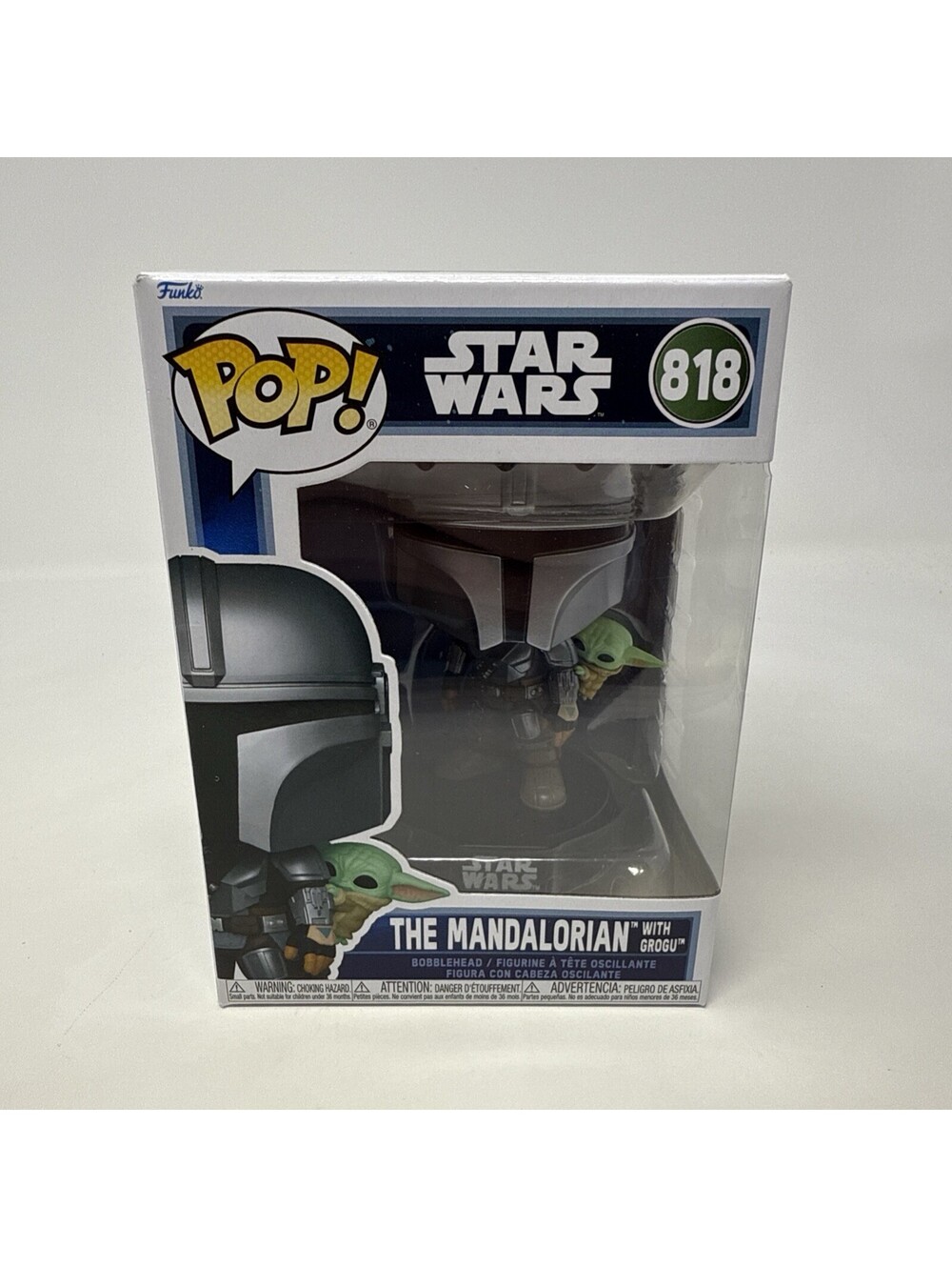Star Wars The Mandalorian and Grogu Mandalorian w/ Grogu POP Figure #818 Funko